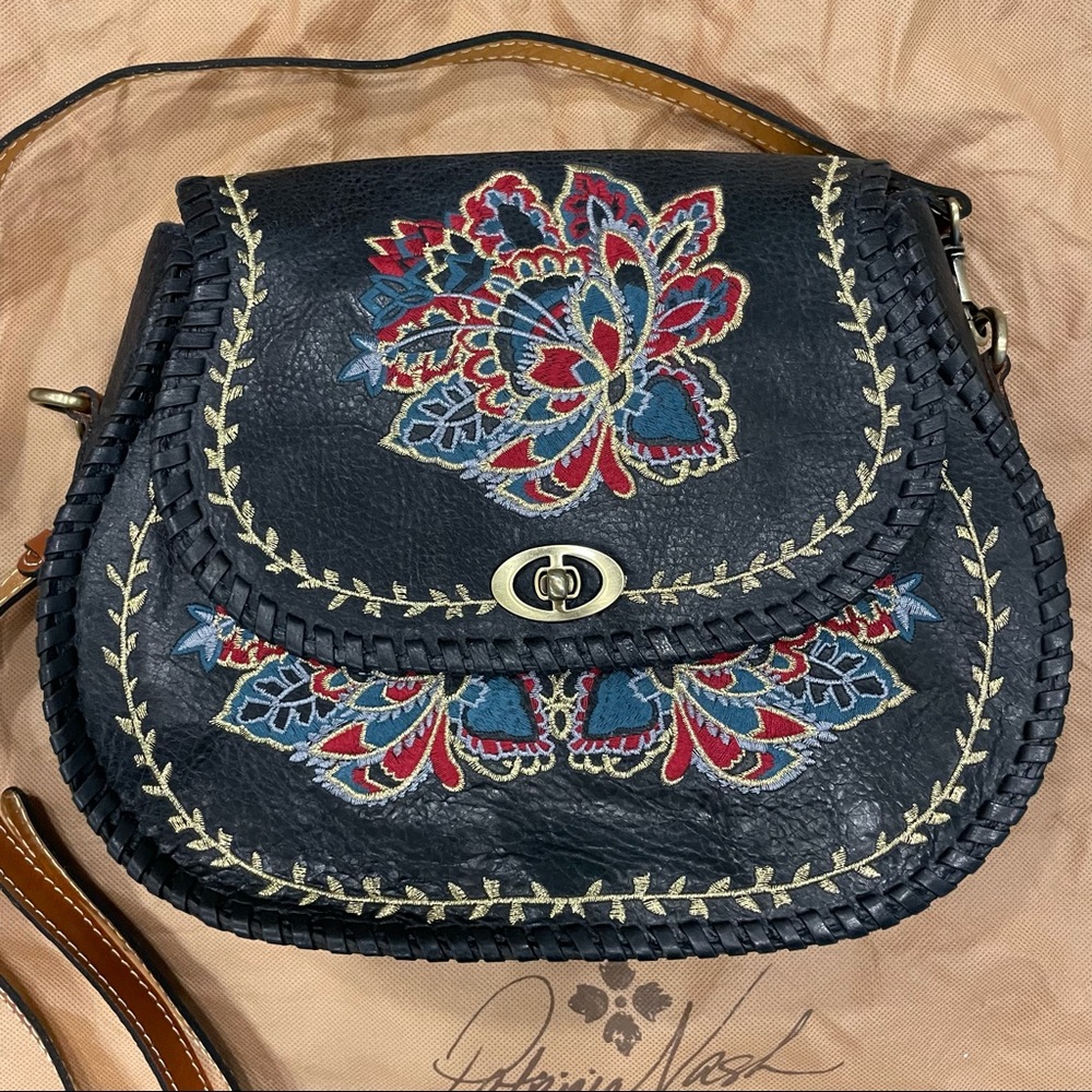 Patricia Nash Arrezo Embroidered Satchel Bag